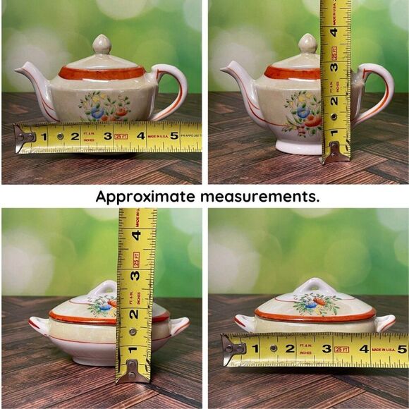 Vintage Lusterware Child’s Teapot & Casserole Dish – 1940s/1950s – Made in Japan - Picture 15 of 15